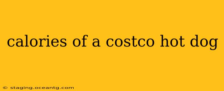calories of a costco hot dog
