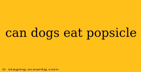 can dogs eat popsicle