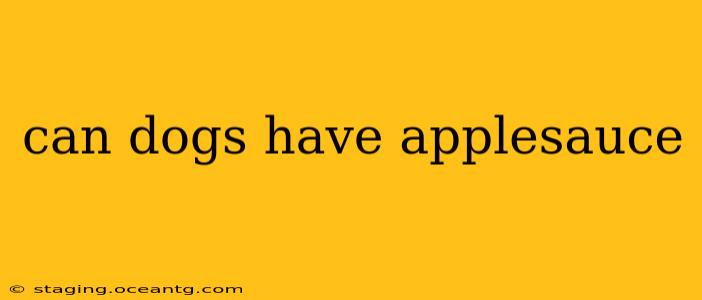 can dogs have applesauce