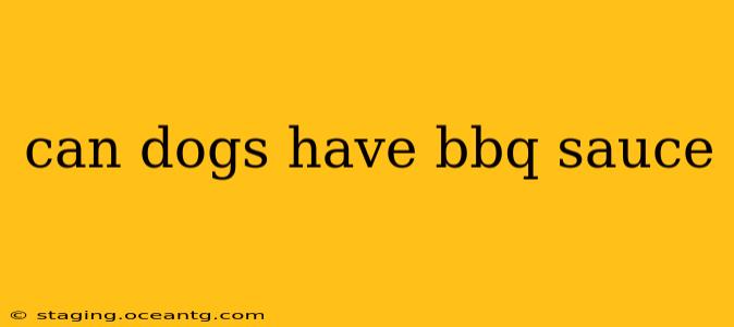 can dogs have bbq sauce