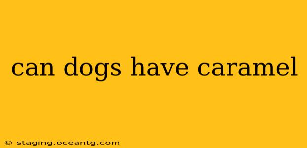can dogs have caramel