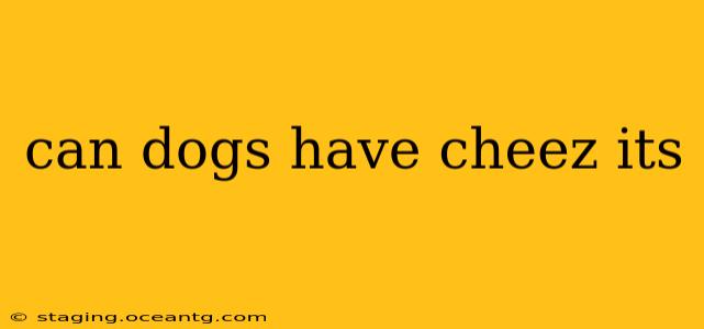 can dogs have cheez its