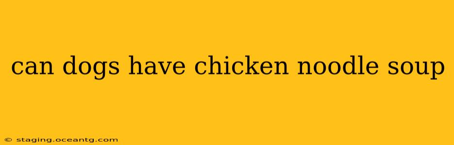 can dogs have chicken noodle soup