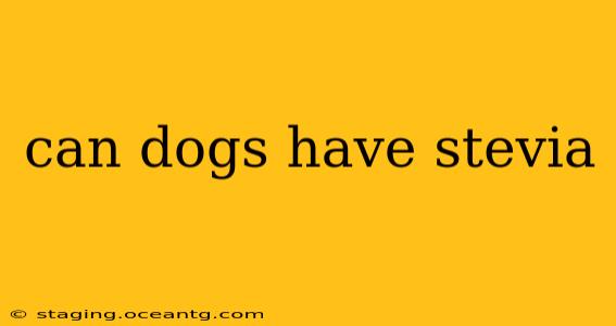 can dogs have stevia