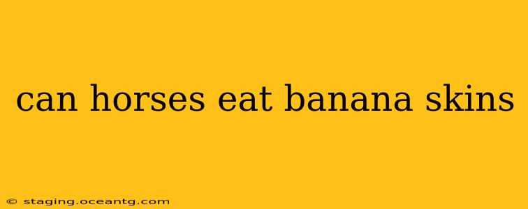 can horses eat banana skins