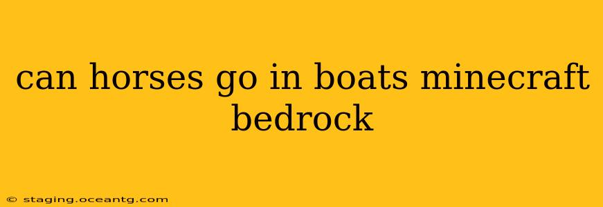 can horses go in boats minecraft bedrock