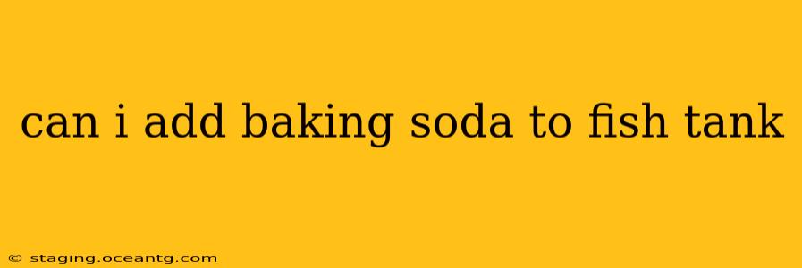 can i add baking soda to fish tank