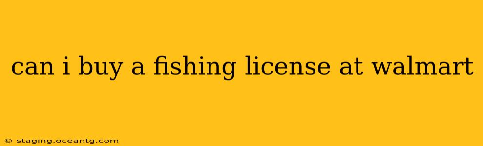 can i buy a fishing license at walmart