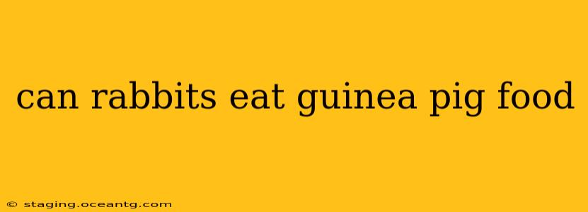 can rabbits eat guinea pig food