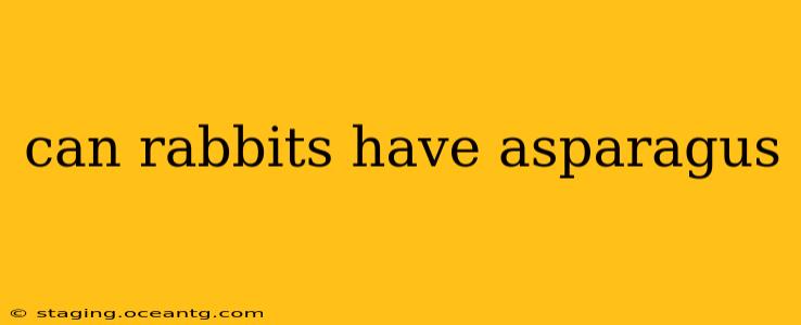 can rabbits have asparagus