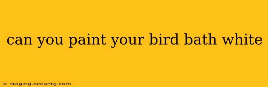 can you paint your bird bath white