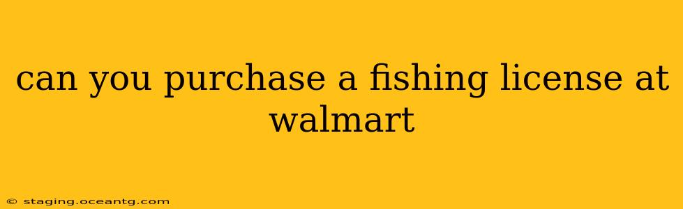 can you purchase a fishing license at walmart