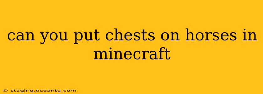 can you put chests on horses in minecraft