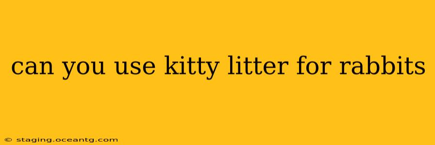 can you use kitty litter for rabbits