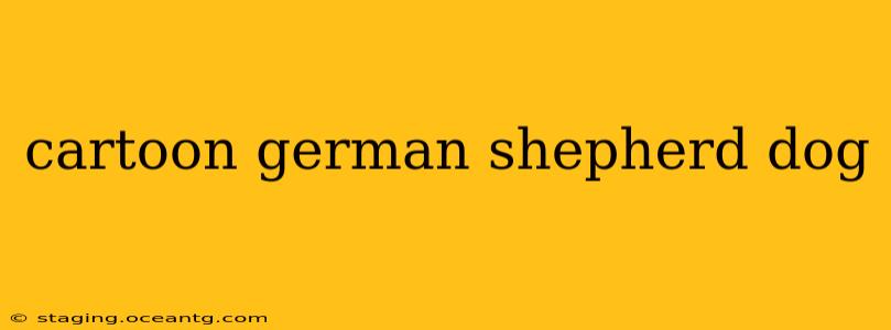 cartoon german shepherd dog