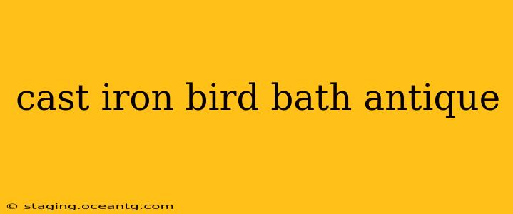 cast iron bird bath antique