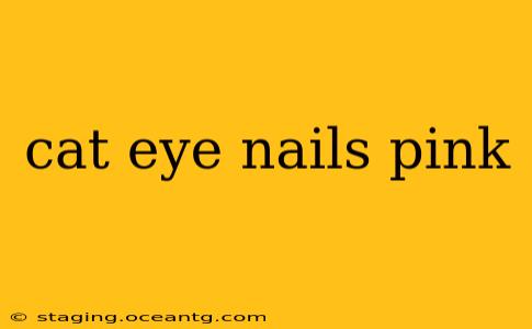 cat eye nails pink