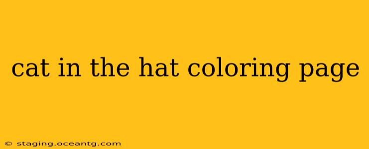 cat in the hat coloring page