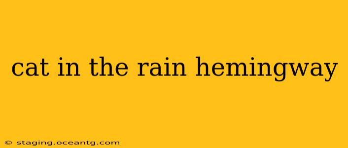 cat in the rain hemingway