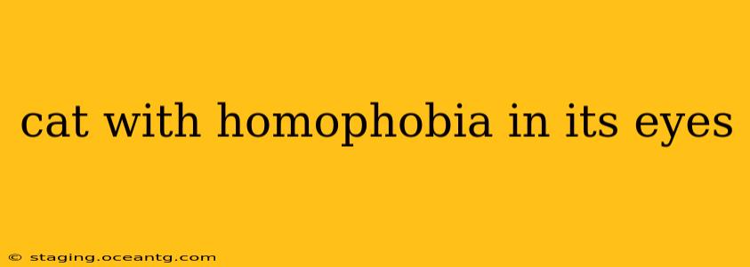 cat with homophobia in its eyes