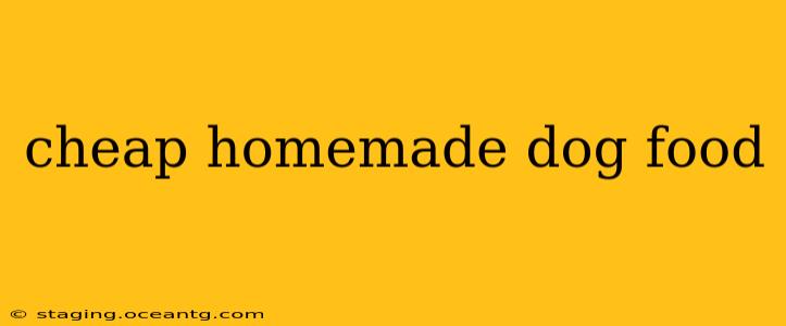 cheap homemade dog food