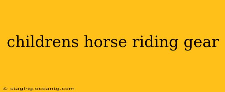 childrens horse riding gear