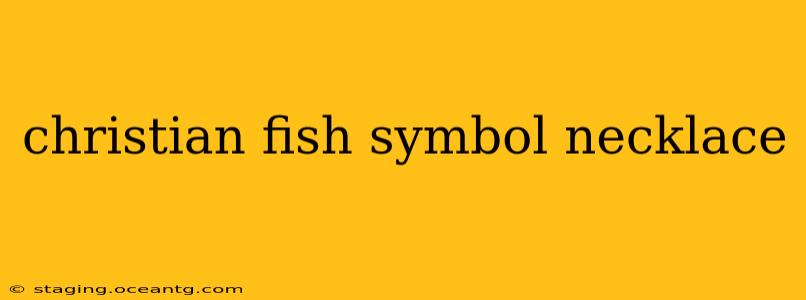 christian fish symbol necklace