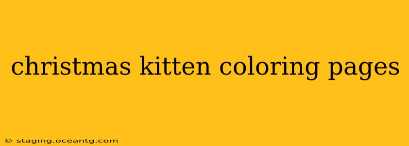 christmas kitten coloring pages