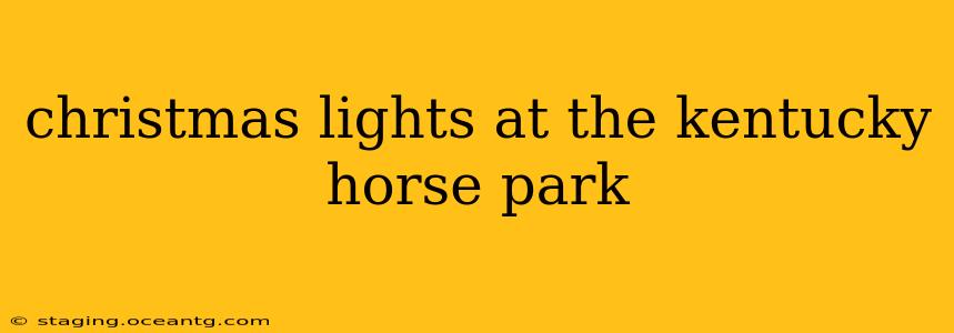 christmas lights at the kentucky horse park