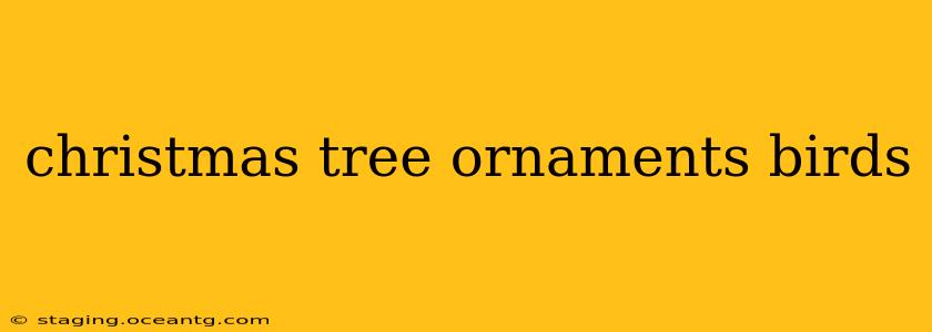christmas tree ornaments birds