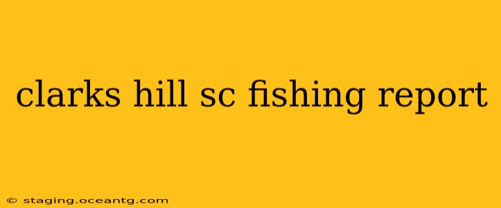 clarks hill sc fishing report