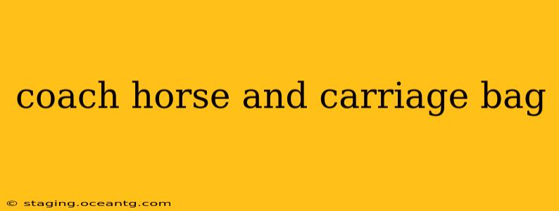 coach horse and carriage bag