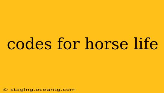 codes for horse life