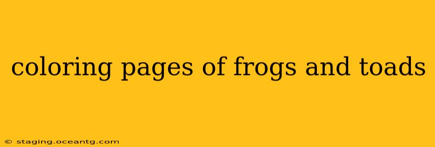 coloring pages of frogs and toads