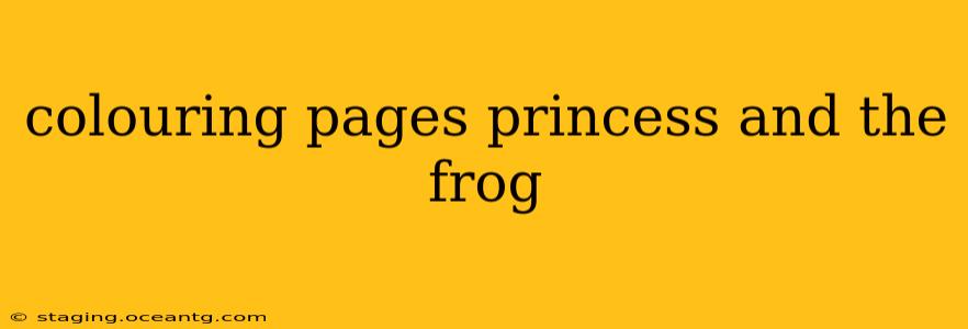 colouring pages princess and the frog
