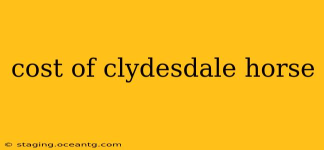 cost of clydesdale horse
