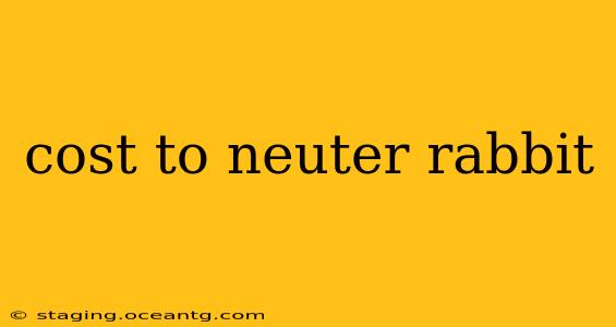cost to neuter rabbit