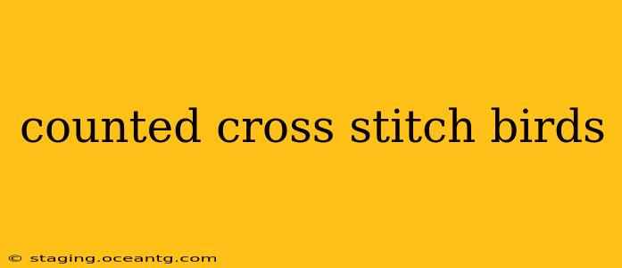 counted cross stitch birds