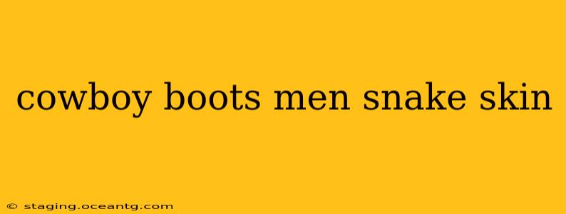 cowboy boots men snake skin