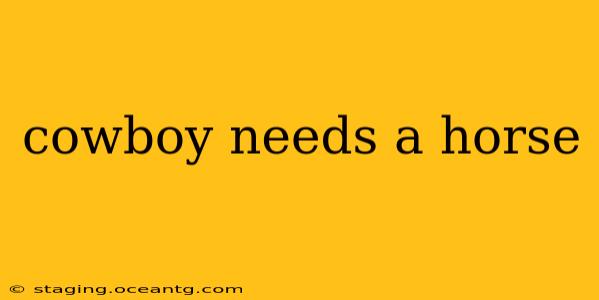 cowboy needs a horse