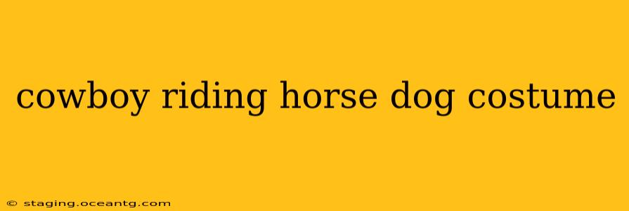 cowboy riding horse dog costume