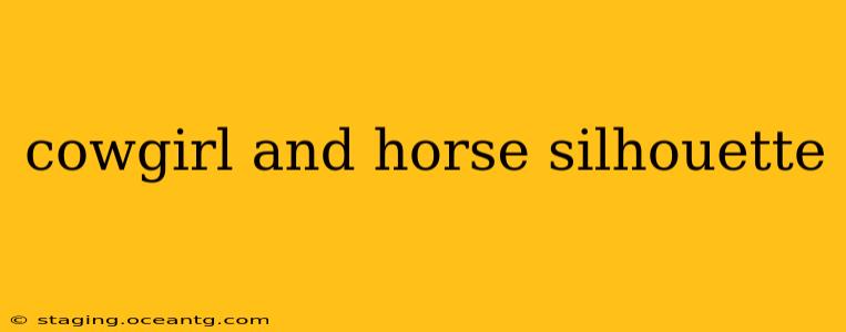 cowgirl and horse silhouette