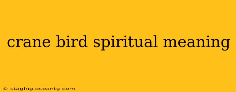 crane bird spiritual meaning