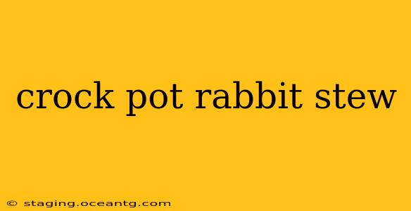 crock pot rabbit stew