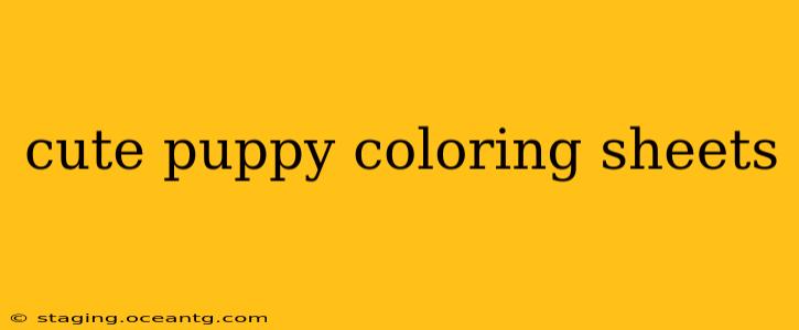 cute puppy coloring sheets