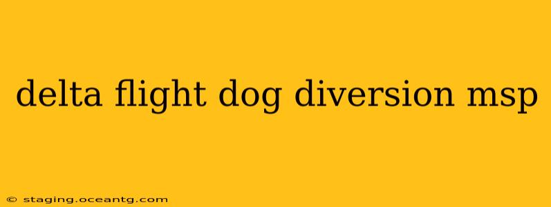 delta flight dog diversion msp