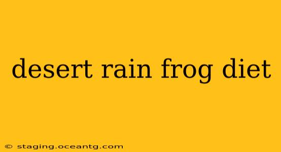 desert rain frog diet