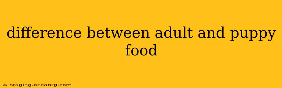 difference between adult and puppy food