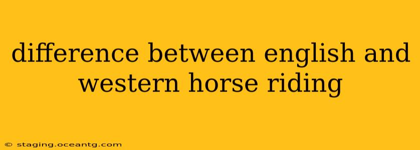 difference between english and western horse riding