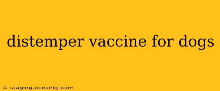 distemper vaccine for dogs